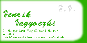 henrik vagyoczki business card